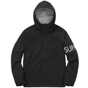 Supreme Medium Windbreaker Jacket Black SS16 RARE Spellout